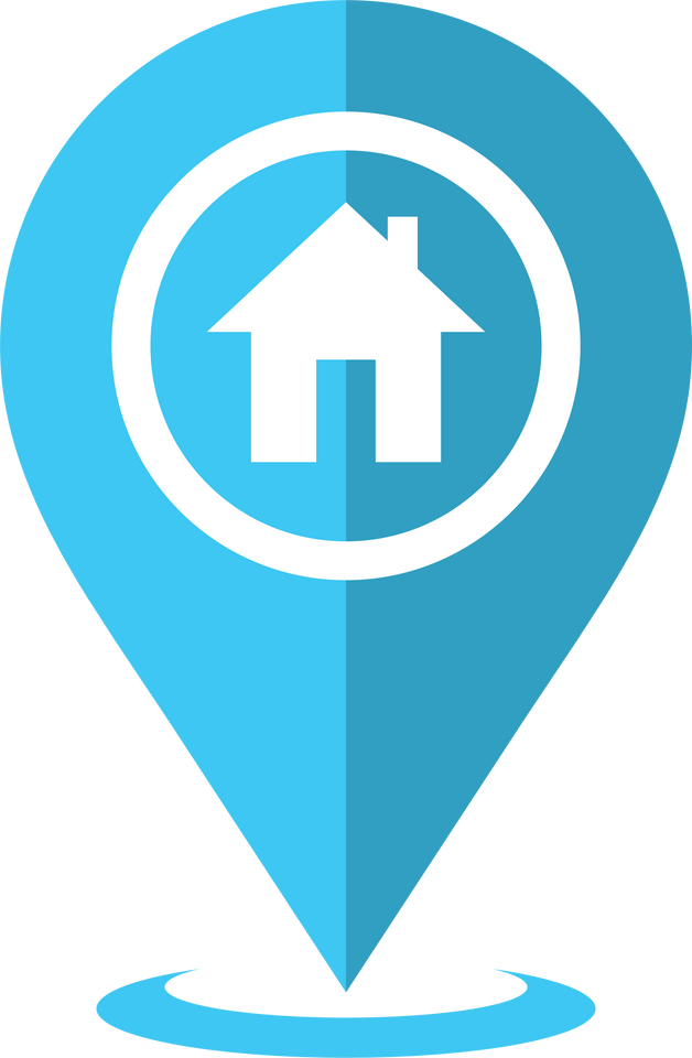 Home Location Blue Vector