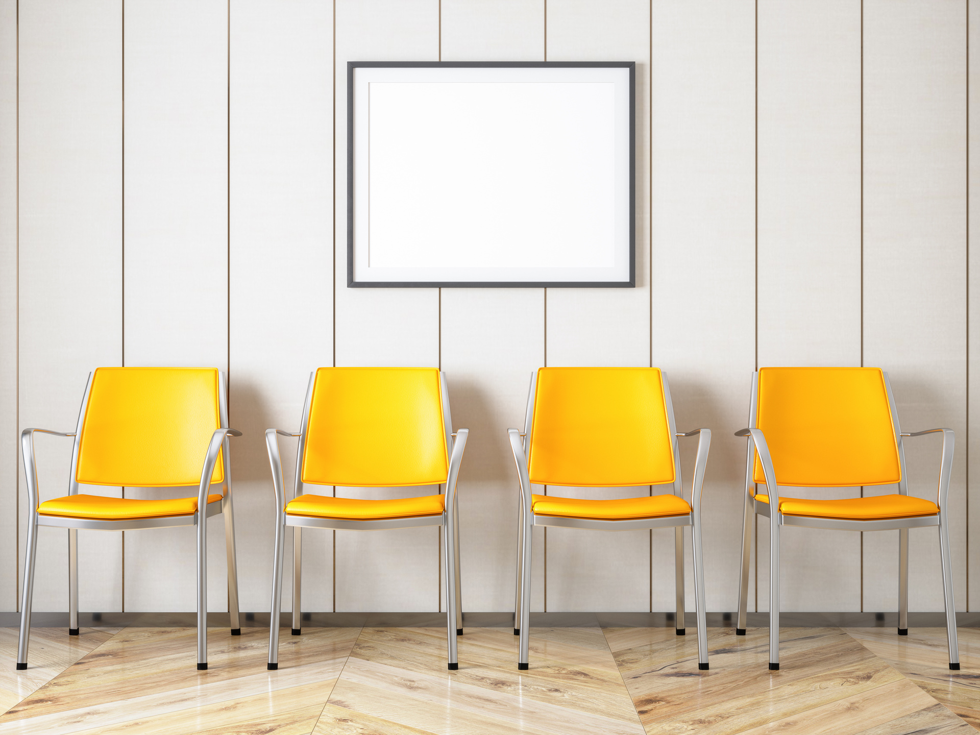 Waiting Room with Empty Frame